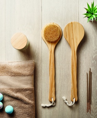 Logo trade promotional merchandise photo of: Bamboo bath brush